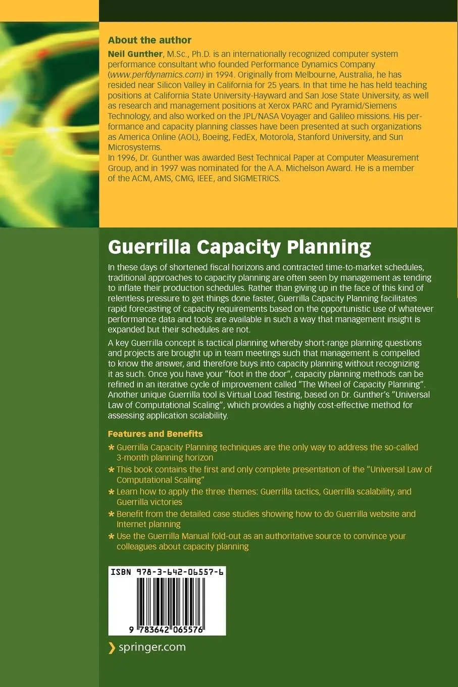 Rückseite: 9783642065576 | Guerrilla Capacity Planning | Neil J. Gunther | Taschenbuch | xx