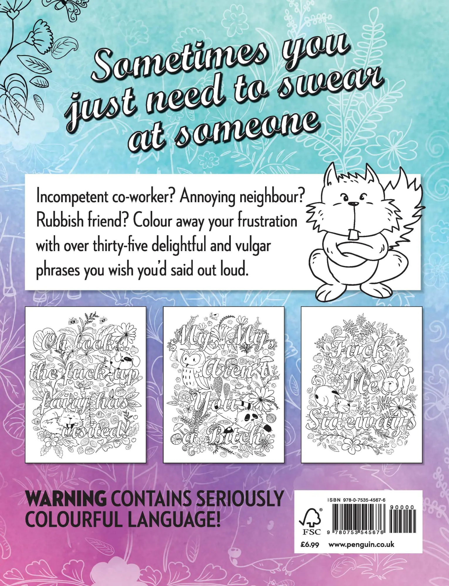 Rückseite: 9780753545676 | Memos to Shitty People | A Delightful &amp; Vulgar Adult Coloring Book