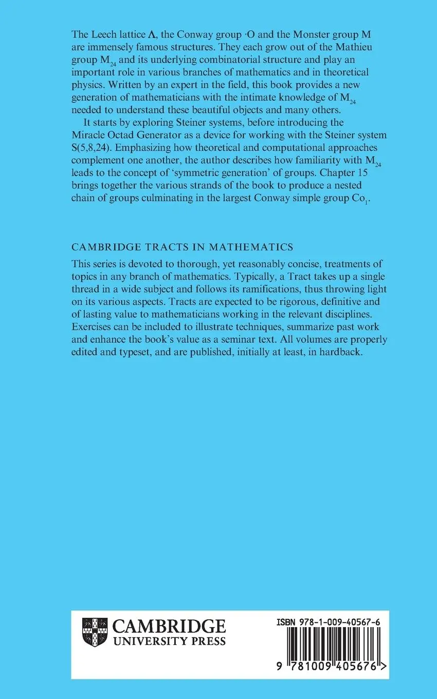 Rückseite: 9781009405676 | The Art of Working with the Mathieu Group M24 | Robert T. Curtis