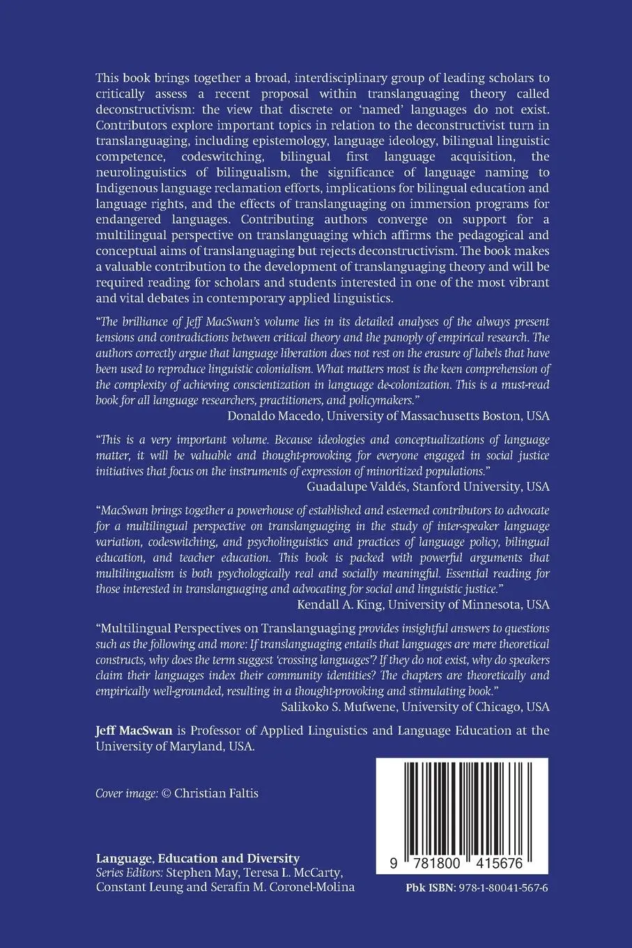 Rückseite: 9781800415676 | Multilingual Perspectives on Translanguaging | Jeff Macswan | Buch