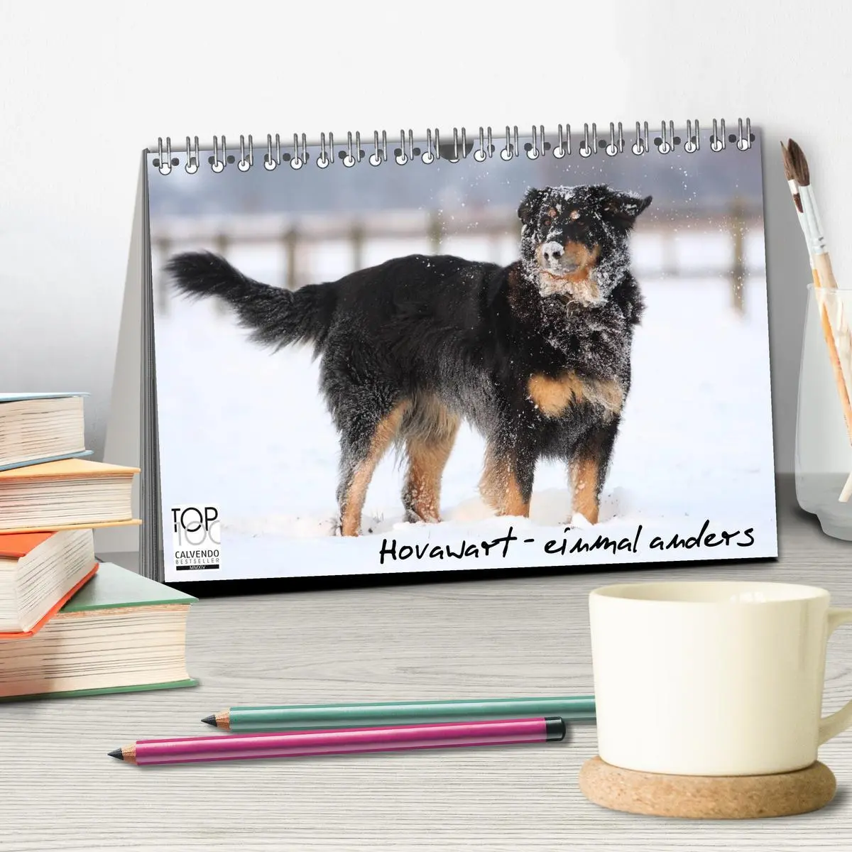 Bild: 9783516185676 | Hovawarte - einmal anders (Tischkalender 2026 DIN A5 quer),...