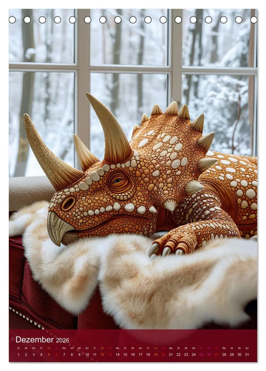 Bild: 9783516255676 | Dinos unterwegs: Urzeitriesen erkunden unsere Welt (Tischkalender...