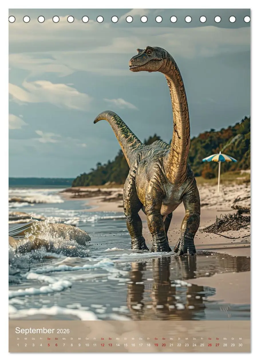 Bild: 9783516255676 | Dinos unterwegs: Urzeitriesen erkunden unsere Welt (Tischkalender...