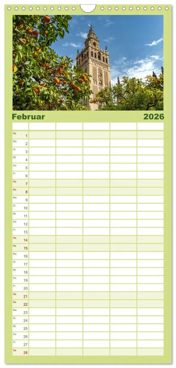 Bild: 9783516495676 | Familienplaner 2026 - Spanien - Andalusien mit 5 Spalten...