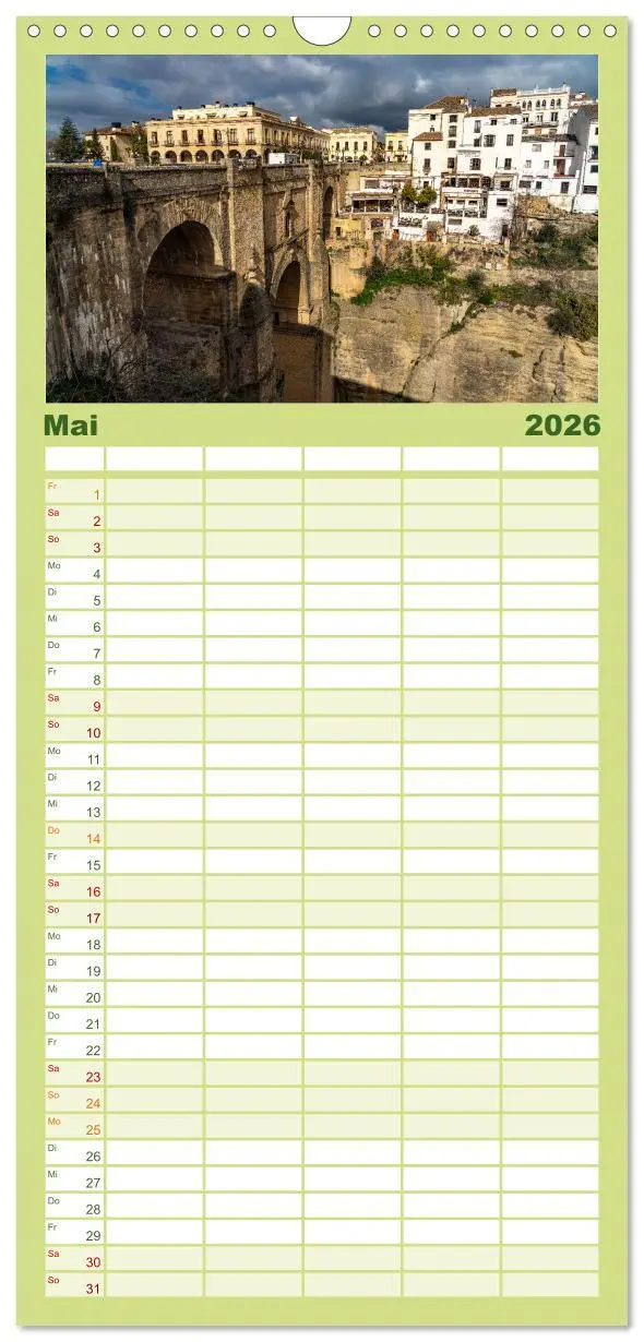 Bild: 9783516495676 | Familienplaner 2026 - Spanien - Andalusien mit 5 Spalten...