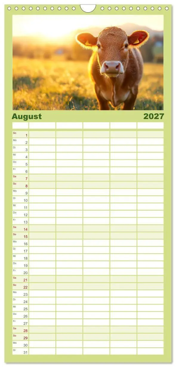 Bild: 9783594305676 | Familienplaner 2027 - KÜHE AUF DER ALM - Der Kalender aus Bayern...