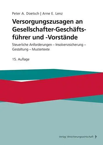 Cover: 9783963295676 | Versorgungszusagen an Gesellschafter-Geschäftsführer und -Vorstände