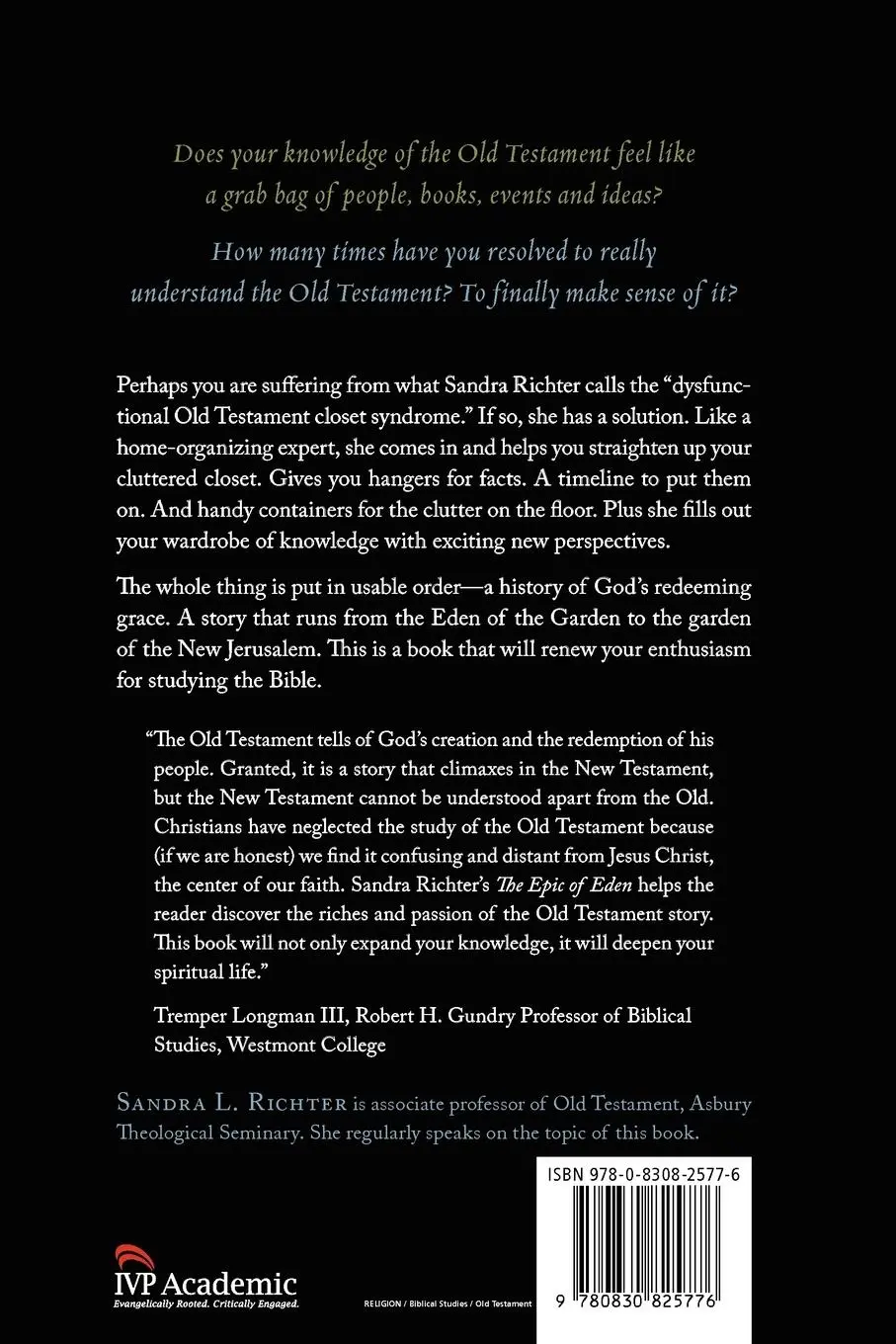 Rückseite: 9780830825776 | The Epic of Eden | A Christian Entry into the Old Testament | Richter