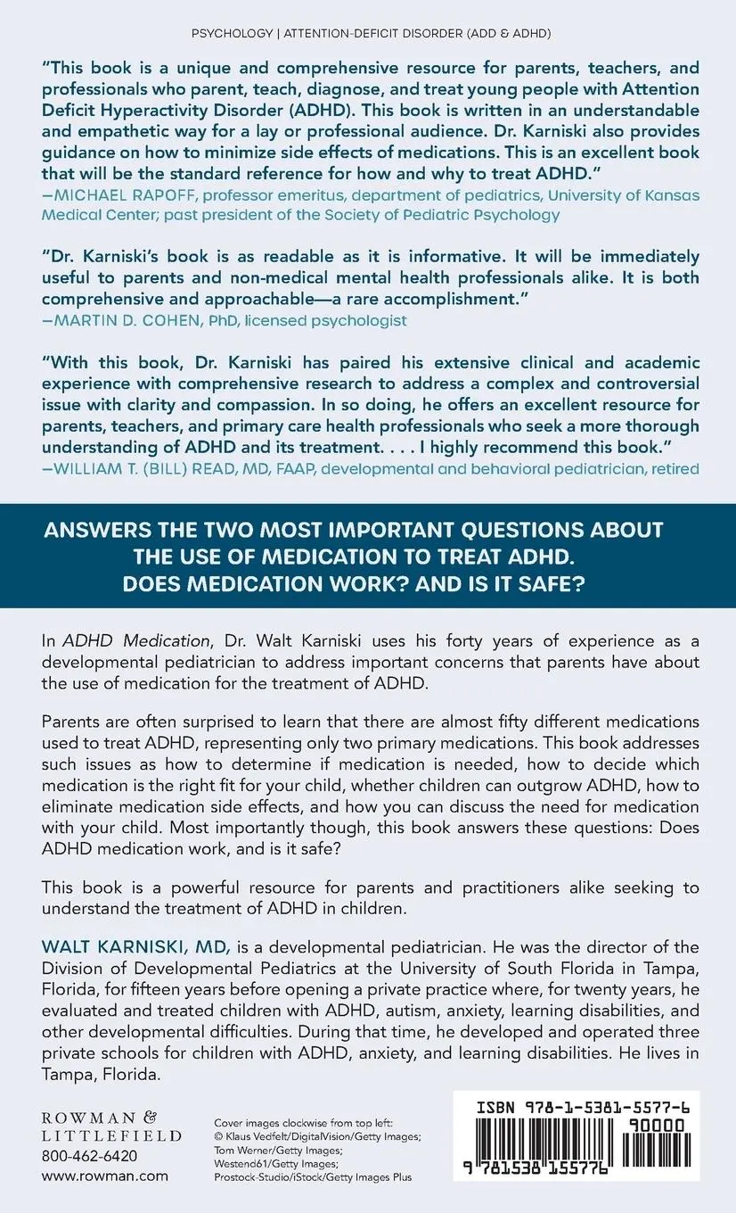 Rückseite: 9781538155776 | ADHD Medication | Does It Work and Is It Safe? | MD Walt Karniski