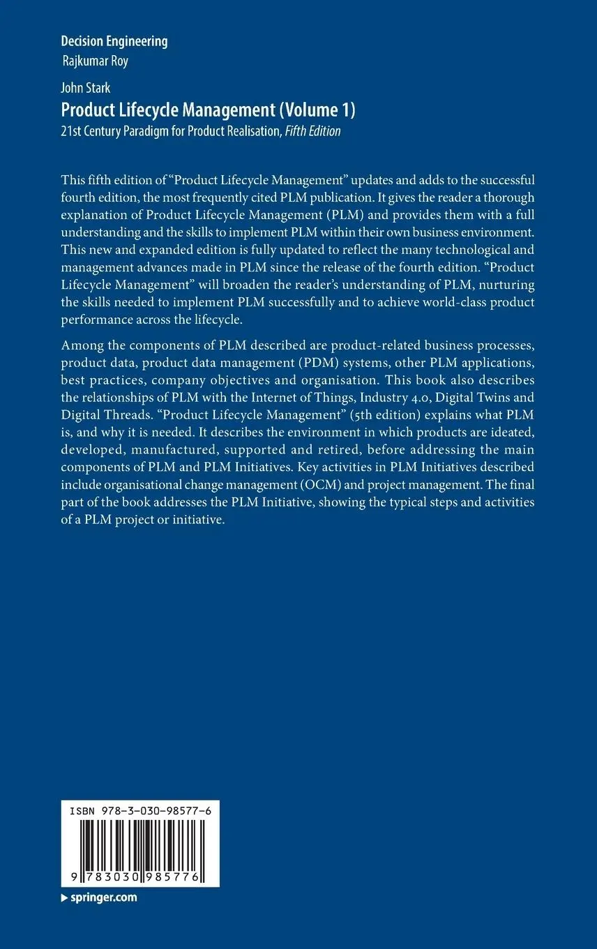 Rückseite: 9783030985776 | Product Lifecycle Management (Volume 1) | John Stark | Buch | xxv