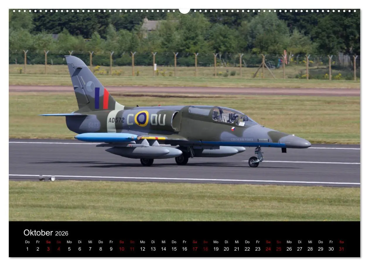 Bild: 9783457845776 | Militärjets (Wandkalender 2026 DIN A2 quer), CALVENDO Monatskalender