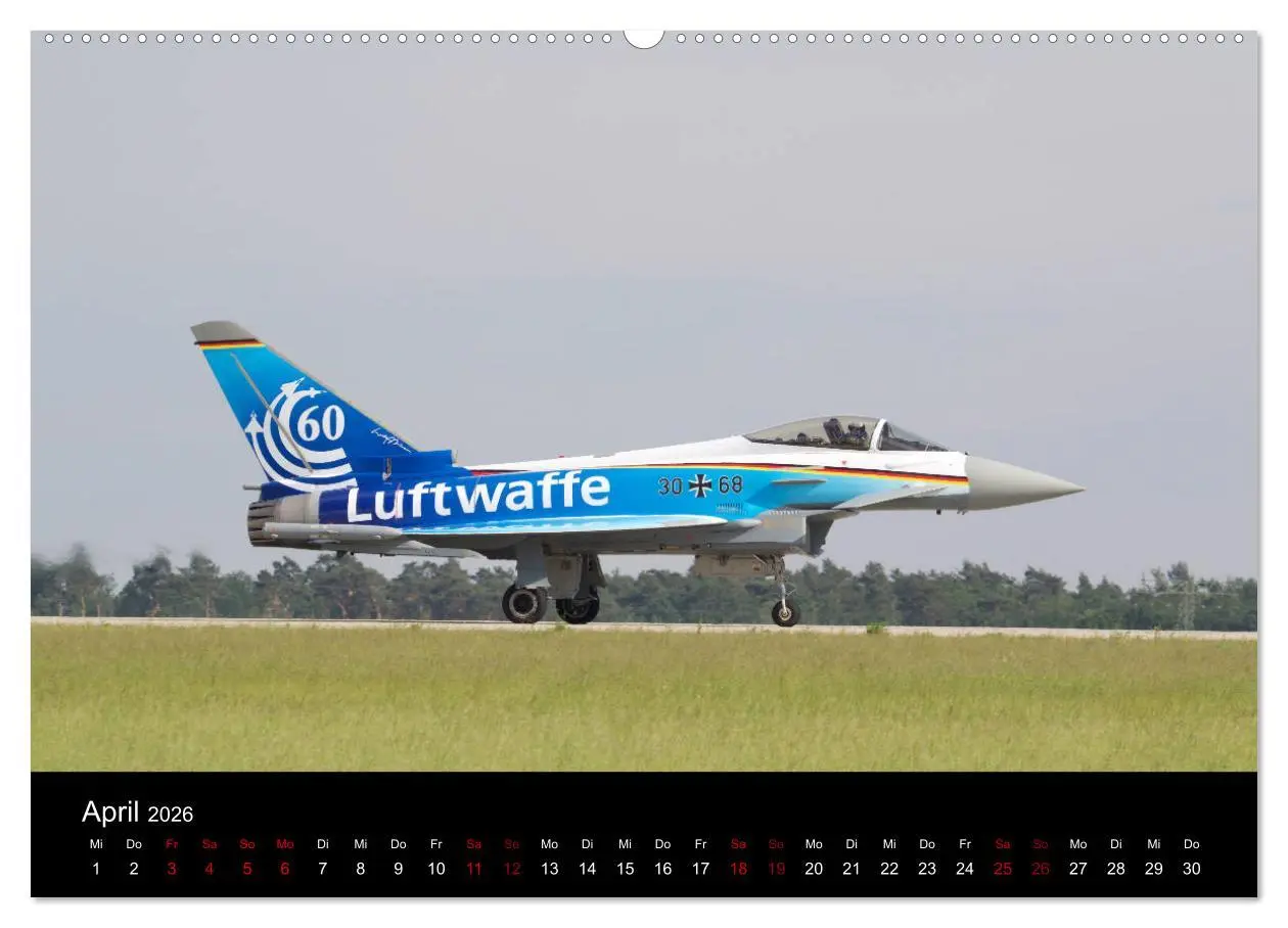 Bild: 9783457845776 | Militärjets (Wandkalender 2026 DIN A2 quer), CALVENDO Monatskalender