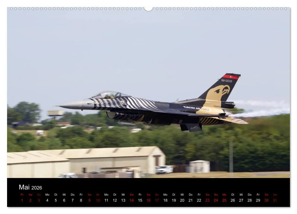 Bild: 9783457845776 | Militärjets (Wandkalender 2026 DIN A2 quer), CALVENDO Monatskalender