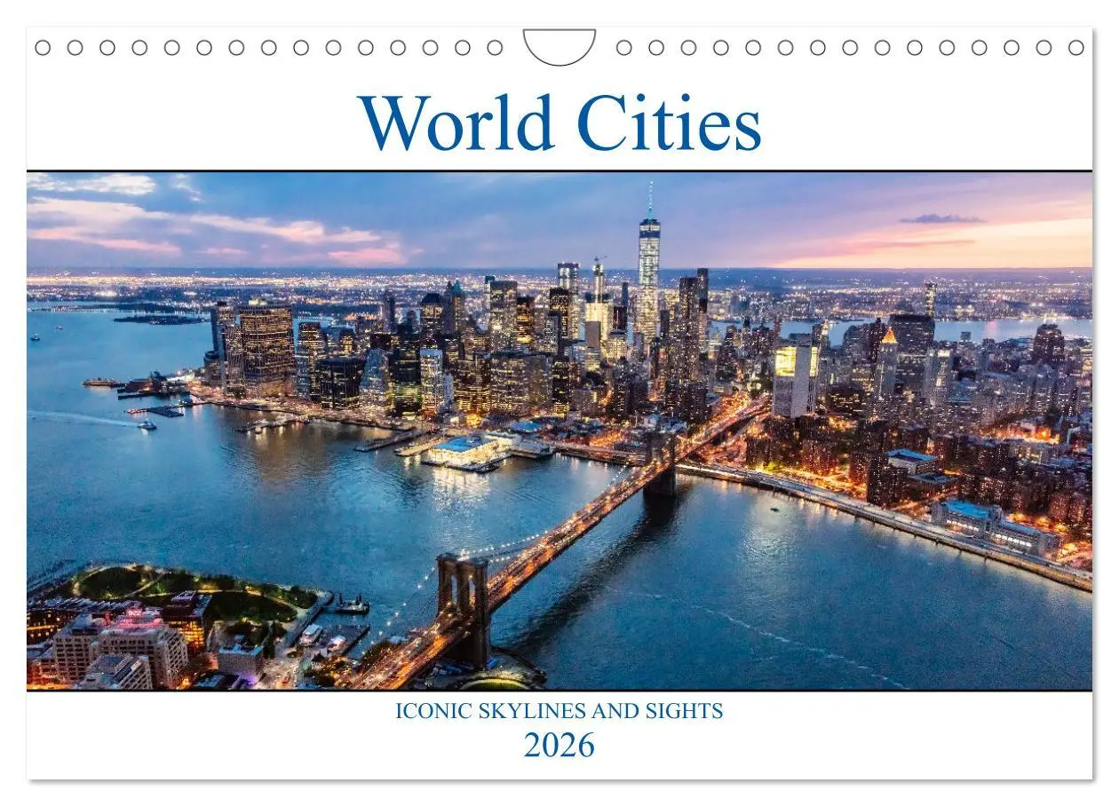 Cover: 9783516555776 | World Cities - Iconic skylines and sights (Wall Calendar 2026 DIN...