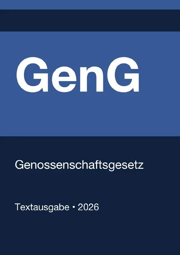 Cover: 9783565135776 | GenG - Genossenschaftsgesetz (Deutschland) 2026 | Deutschland | Buch