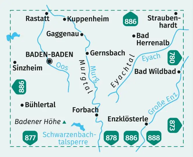 Bild: 9783991215776 | KOMPASS Wanderkarte 872 Baden-Baden, Murgtal, Gaggenau, Gernsbach,...