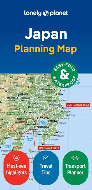 Cover: 9781787015876 | Lonely Planet Japan Planning Map | (Land-)Karte | Englisch | 2024