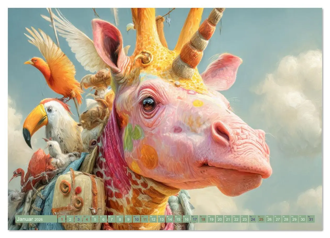 Bild: 9783516615876 | Humorvolle Tieranhäufungen - Voller Fantasie (Wandkalender 2026 DIN...