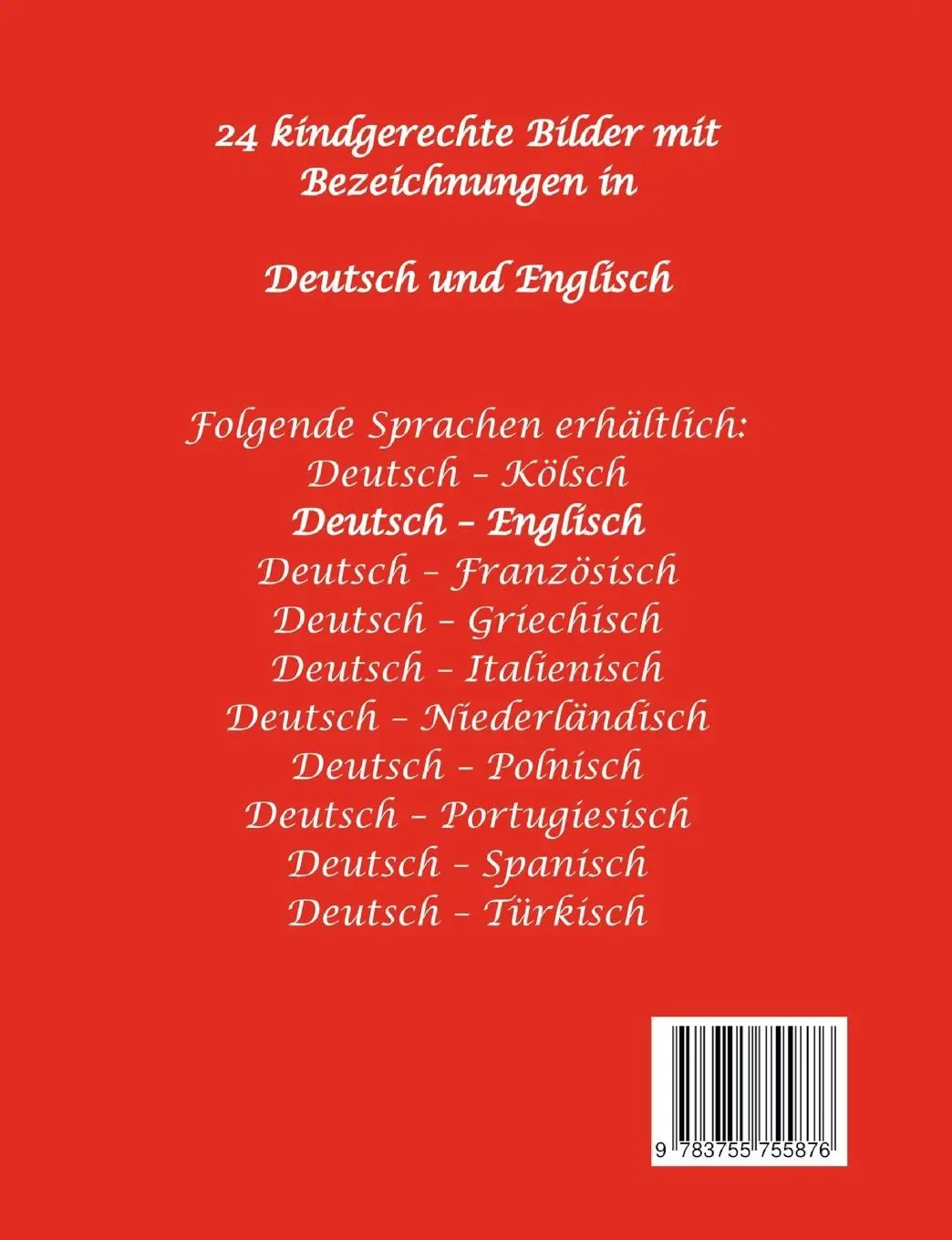 Rückseite: 9783755755876 | Mein erster Adventskalender zum Ausmalen | Deutsch - Englisch | Buch