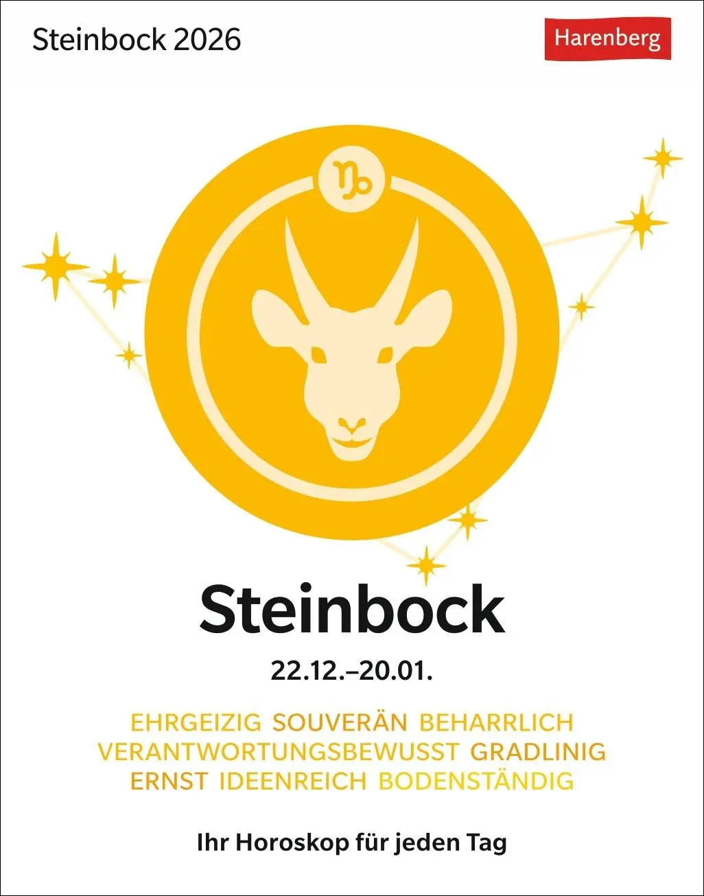 Cover: 9783840035876 | Steinbock Sternzeichenkalender 2026 - Tagesabreißkalender - Ihr...