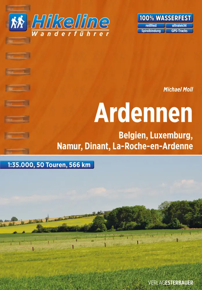 Cover: 9783850005876 | Hikeline Wanderführer Ardennen | Michael Moll | Taschenbuch | 212 S.
