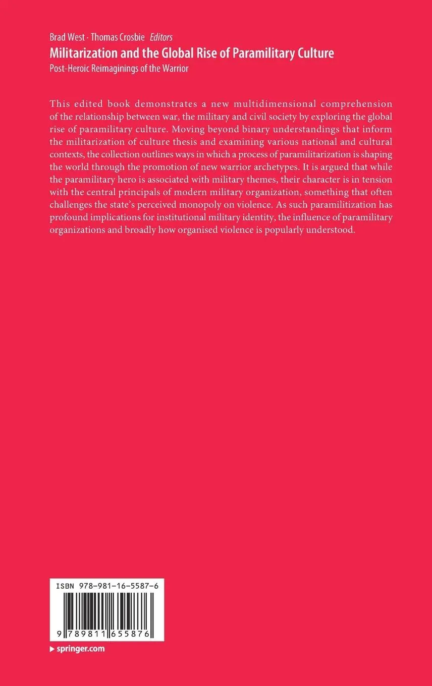Rückseite: 9789811655876 | Militarization and the Global Rise of Paramilitary Culture | Buch | vi
