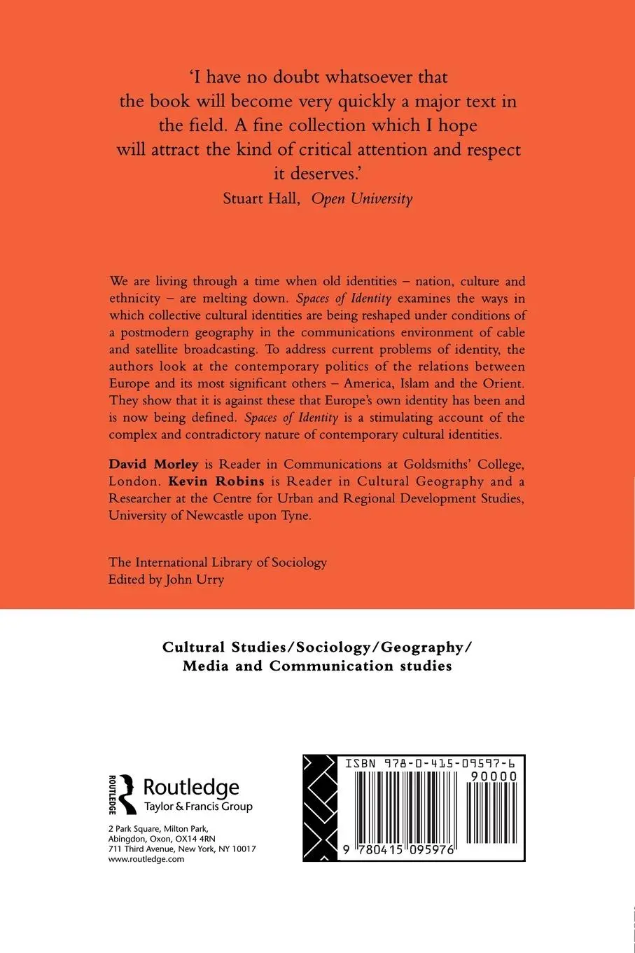 Rückseite: 9780415095976 | Spaces of Identity | David Morley (u. a.) | Taschenbuch | Englisch