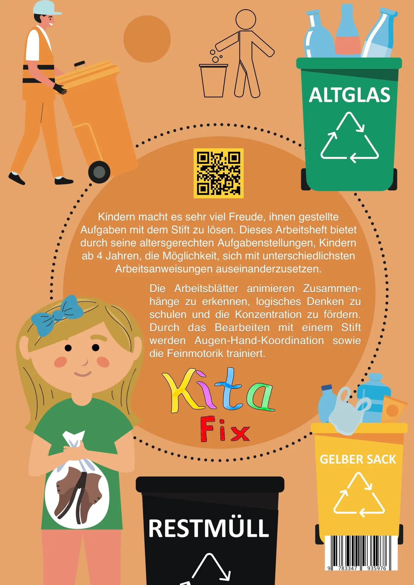 Rückseite: 9783347935976 | KitaFix-Kreativ: Arbeitsblätter So ein Müll! (50 Ideen für...