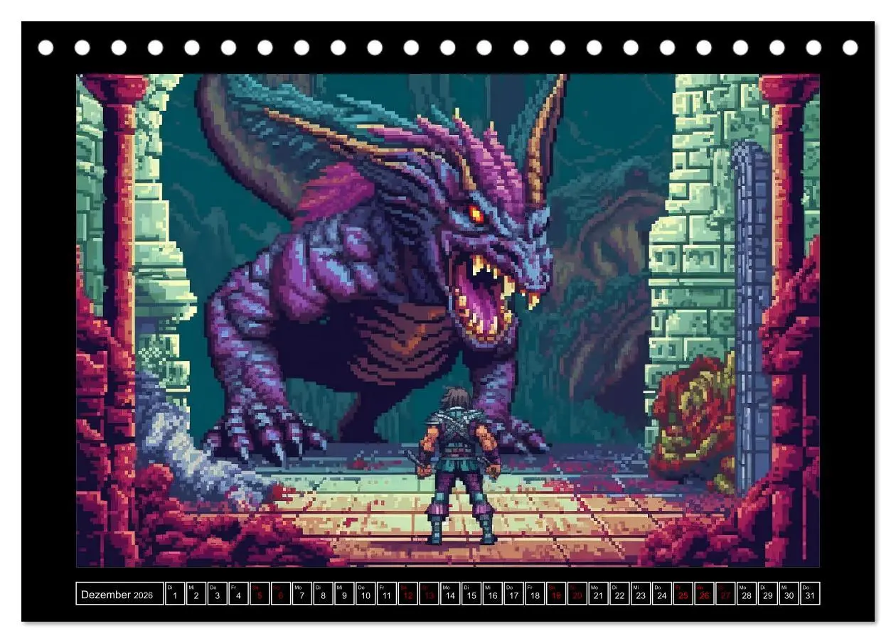 Bild: 9783457515976 | Pixel für Pixel bis Game over (Tischkalender 2026 DIN A5 quer),...