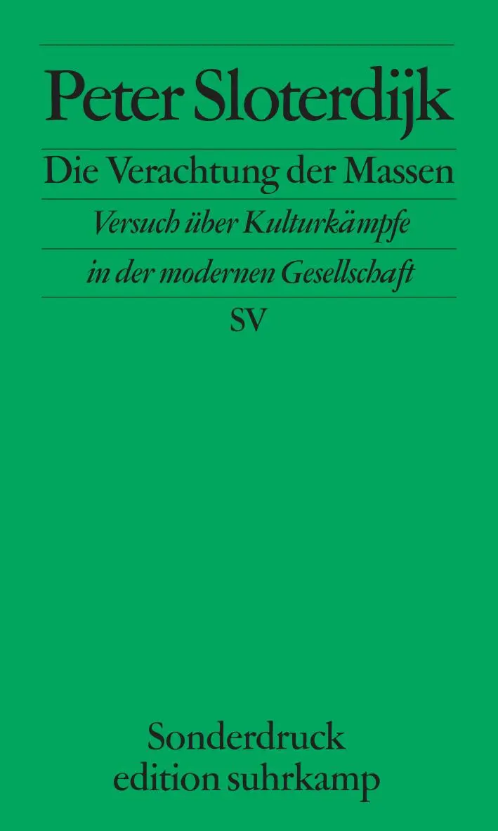 Cover: 9783518065976 | Die Verachtung der Massen | Peter Sloterdijk | Taschenbuch | 96 S.