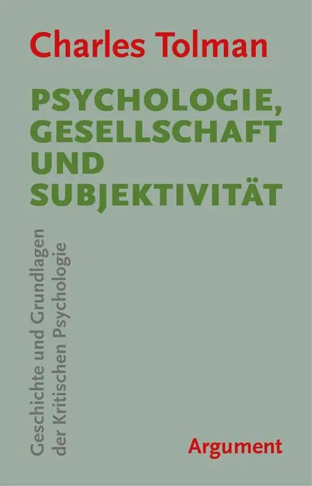 Cover: 9783867545976 | Psychologie, Gesellschaft und Subjektivität | Charles Tolman | Buch