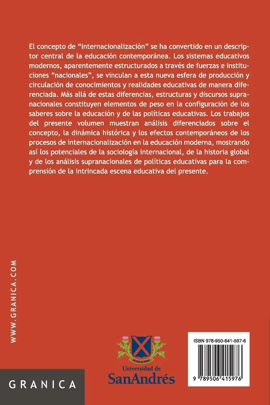 Rückseite: 9789506415976 | Internacionalizacion. Politicas Educativas y Reflexion Pedag. En Un...