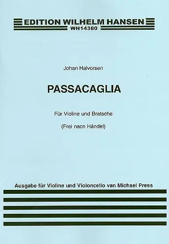 Cover: 5020679576076 | Passacaglia For Violin and Cello | Frei nach Handel | Johan Halvorsen