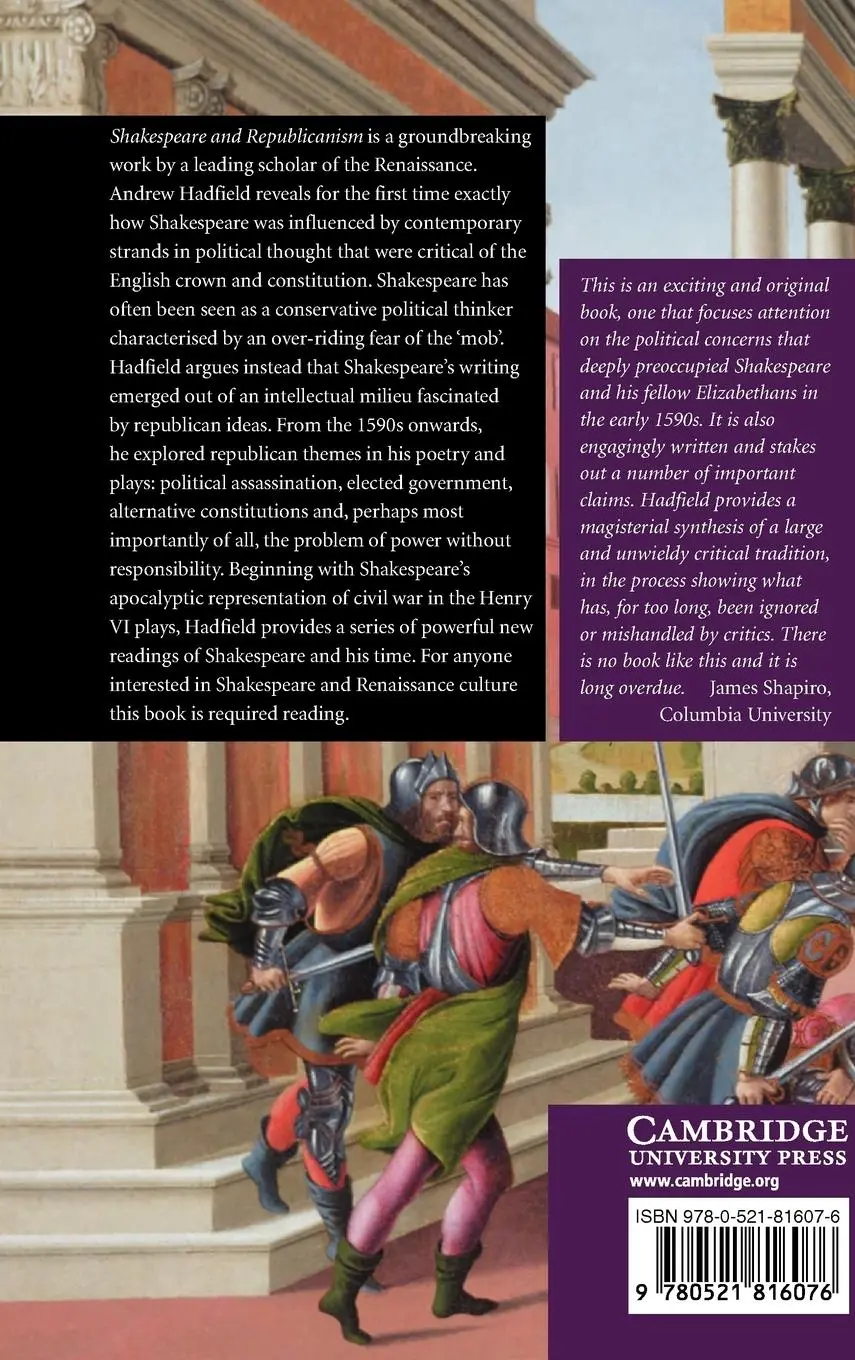 Rückseite: 9780521816076 | Shakespeare and Republicanism | Andrew Hadfield | Buch | Englisch