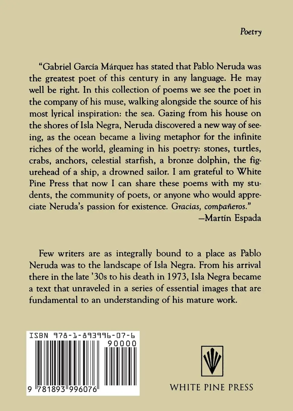 Rückseite: 9781893996076 | Isla Negra | Pablo Neruda | Taschenbuch | Kartoniert / Broschiert