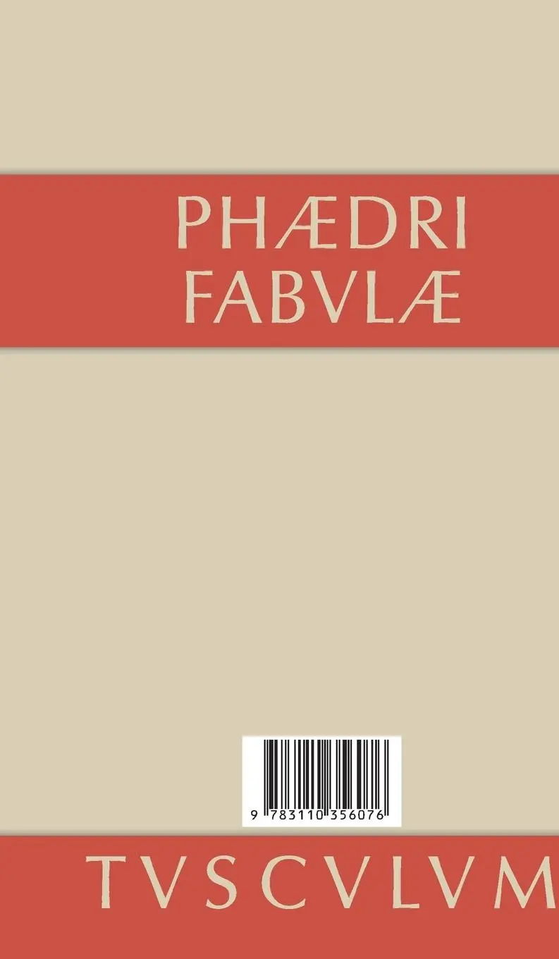 Rückseite: 9783110356076 | Fabeln | Lateinisch-deutsch | Phaedrus | Buch | 272 S. | Deutsch
