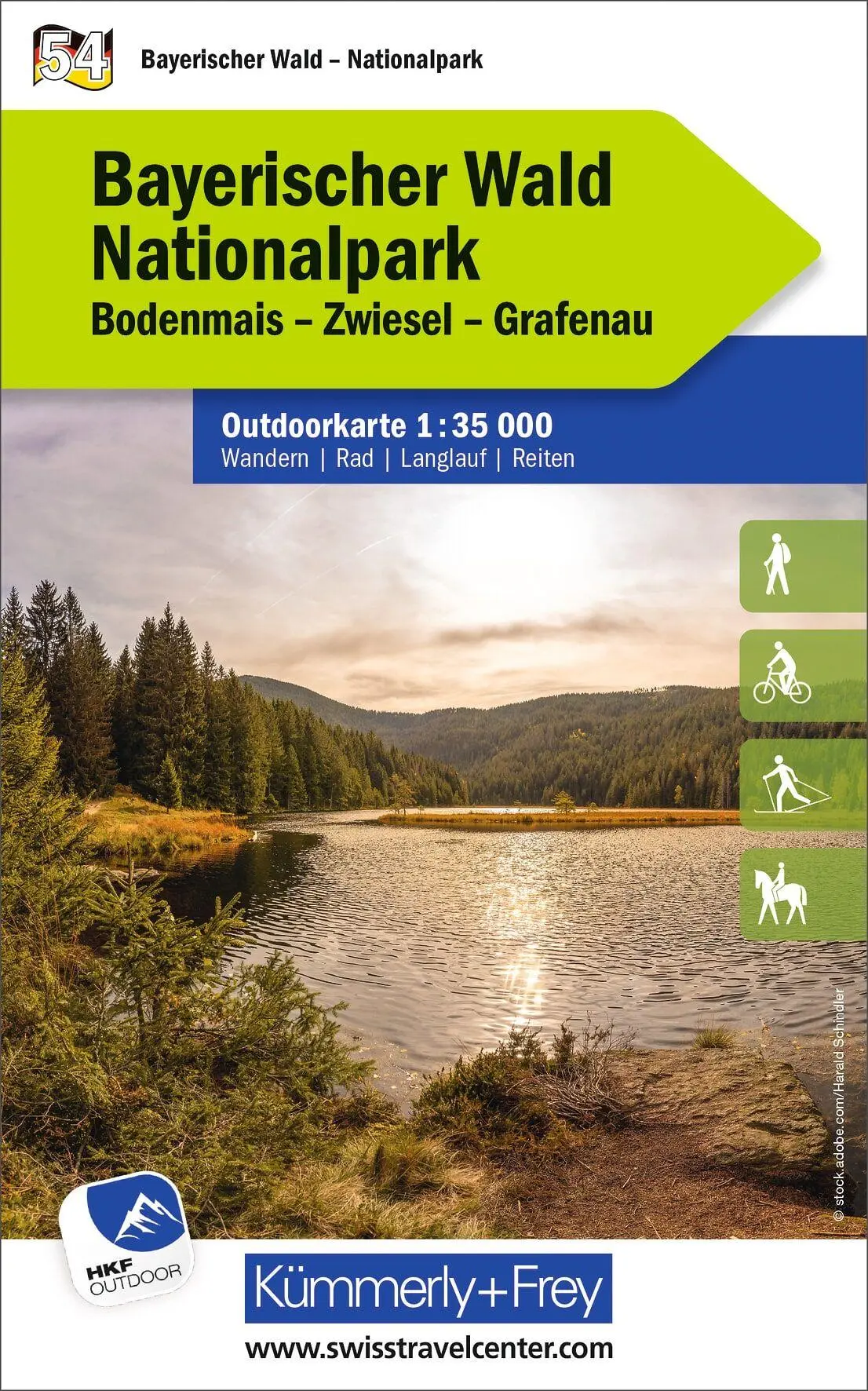 Cover: 9783259026076 | Kümmerly+Frey Outdoorkarte Deutschland 54 Nationalpark Bayerischer...