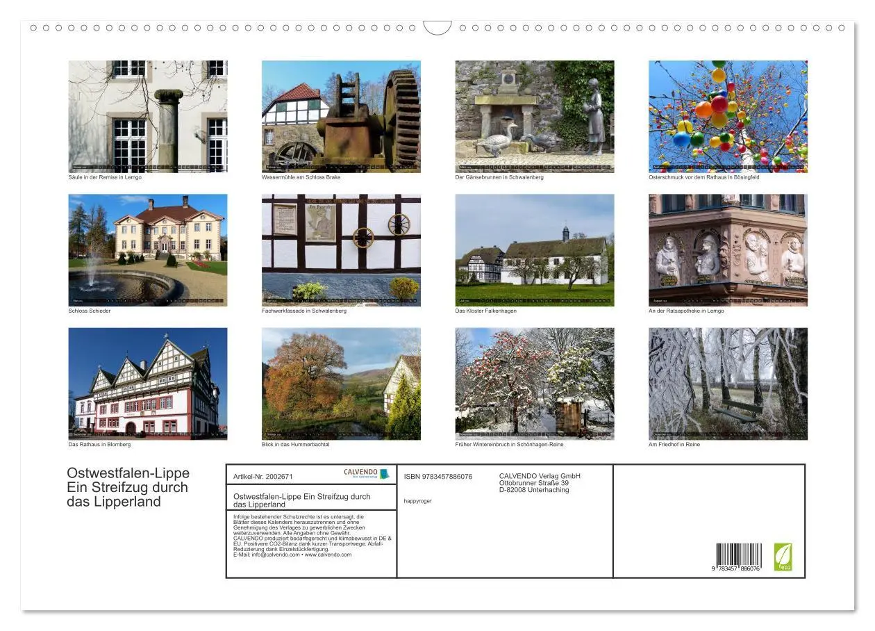 Bild: 9783457886076 | Ostwestfalen-Lippe Ein Streifzug durch das Lipperland (Wandkalender...