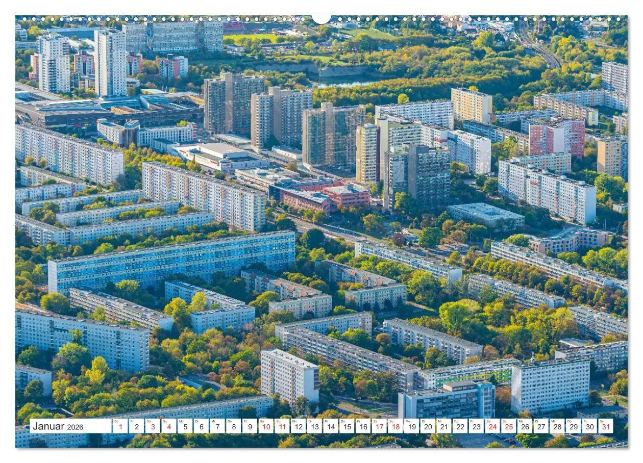 Bild: 9783516666076 | Halle an der Saale von oben (hochwertiger Premium Wandkalender 2026...