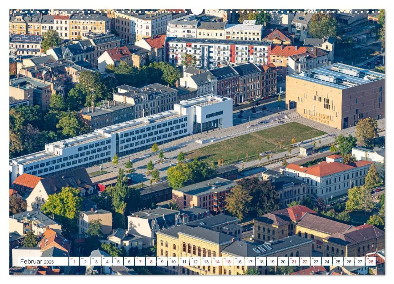 Bild: 9783516666076 | Halle an der Saale von oben (hochwertiger Premium Wandkalender 2026...