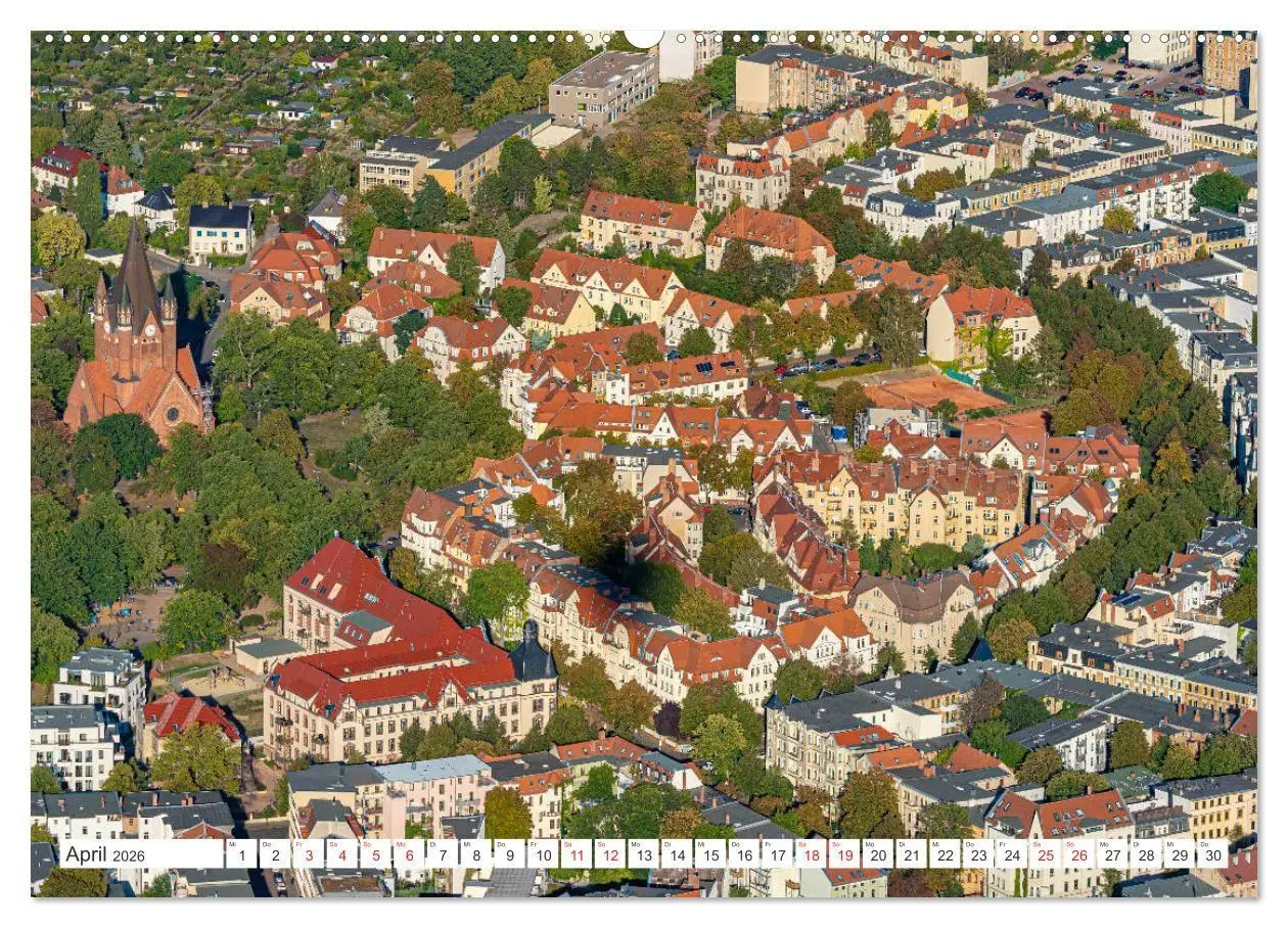 Bild: 9783516666076 | Halle an der Saale von oben (hochwertiger Premium Wandkalender 2026...