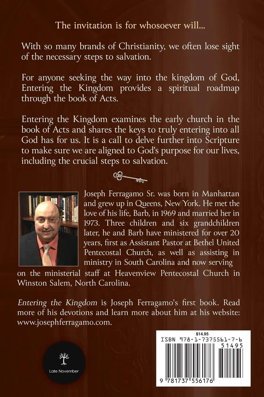 Rückseite: 9781737556176 | Entering the Kingdom | Joseph Ferragamo | Taschenbuch | Englisch