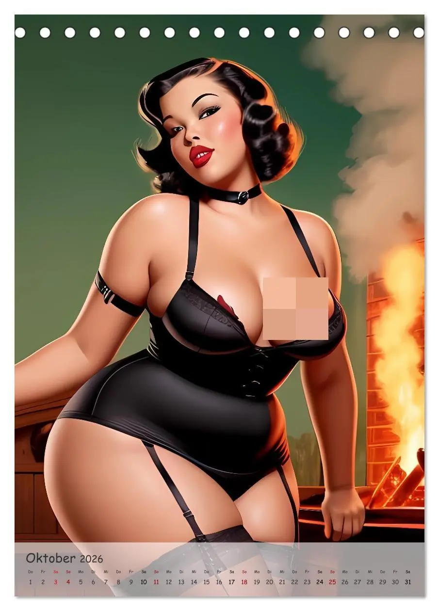 Bild: 9783516276176 | Pin-up Girls - Retro Glamour (Tischkalender 2026 DIN A5 hoch),...