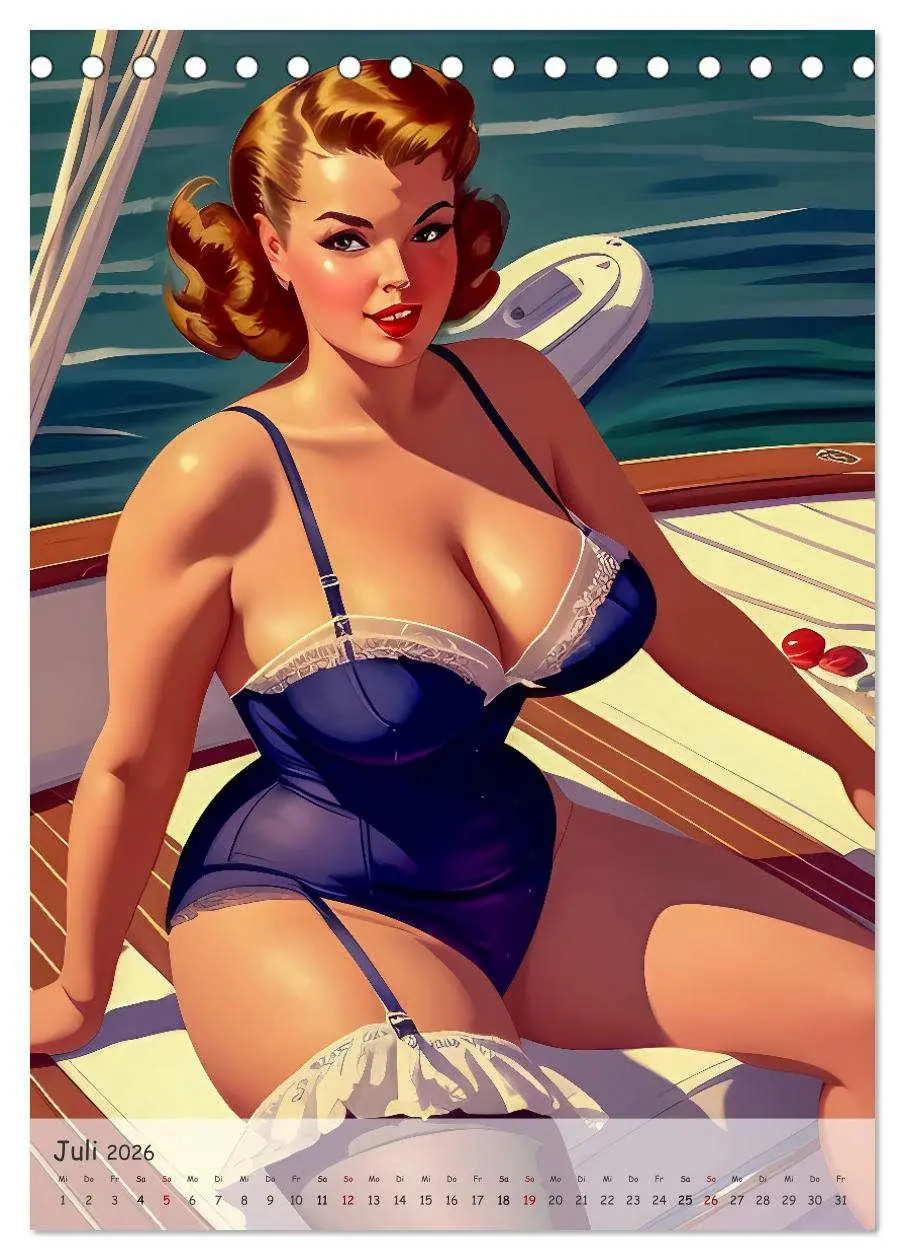 Bild: 9783516276176 | Pin-up Girls - Retro Glamour (Tischkalender 2026 DIN A5 hoch),...
