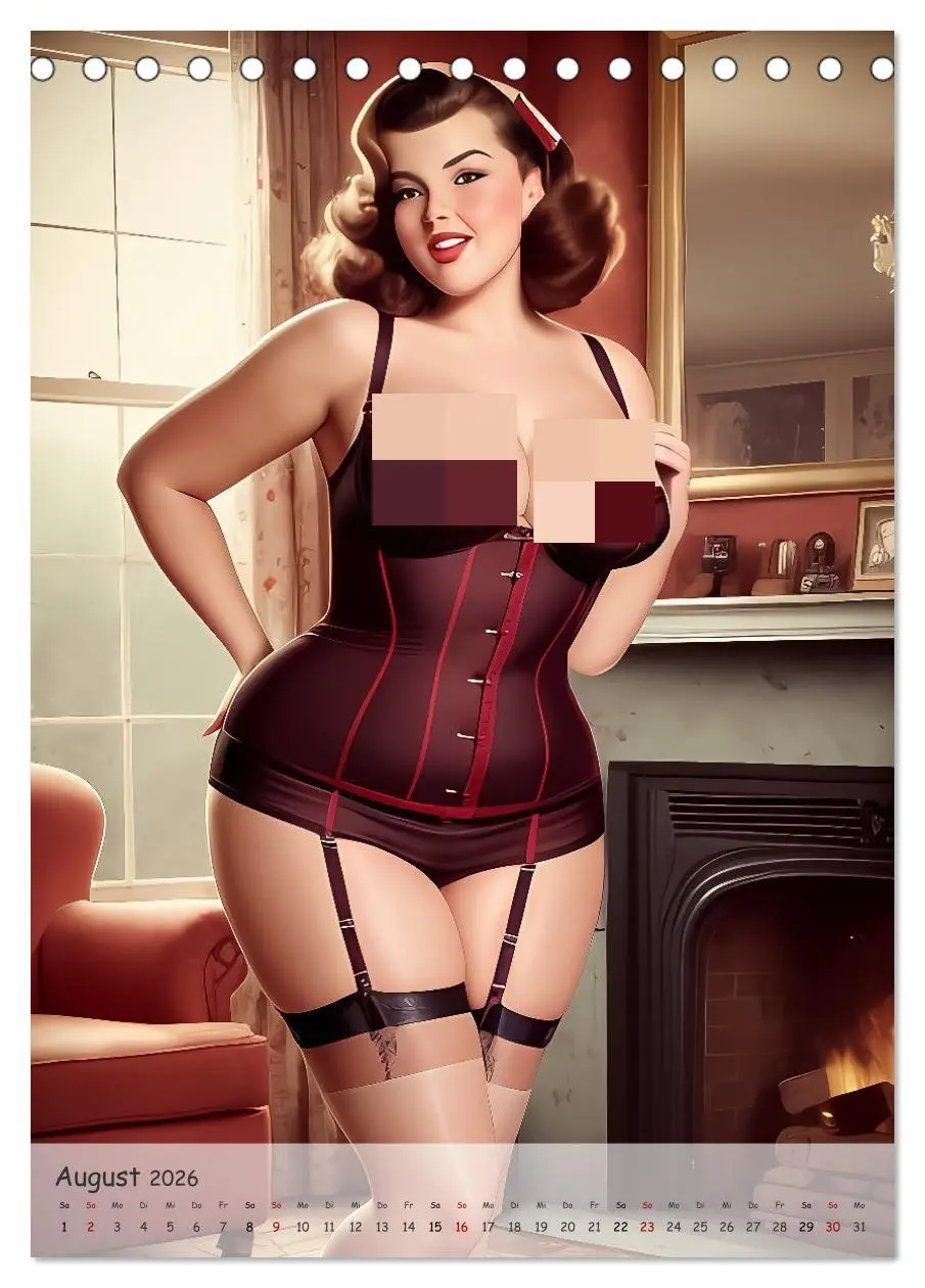 Bild: 9783516276176 | Pin-up Girls - Retro Glamour (Tischkalender 2026 DIN A5 hoch),...