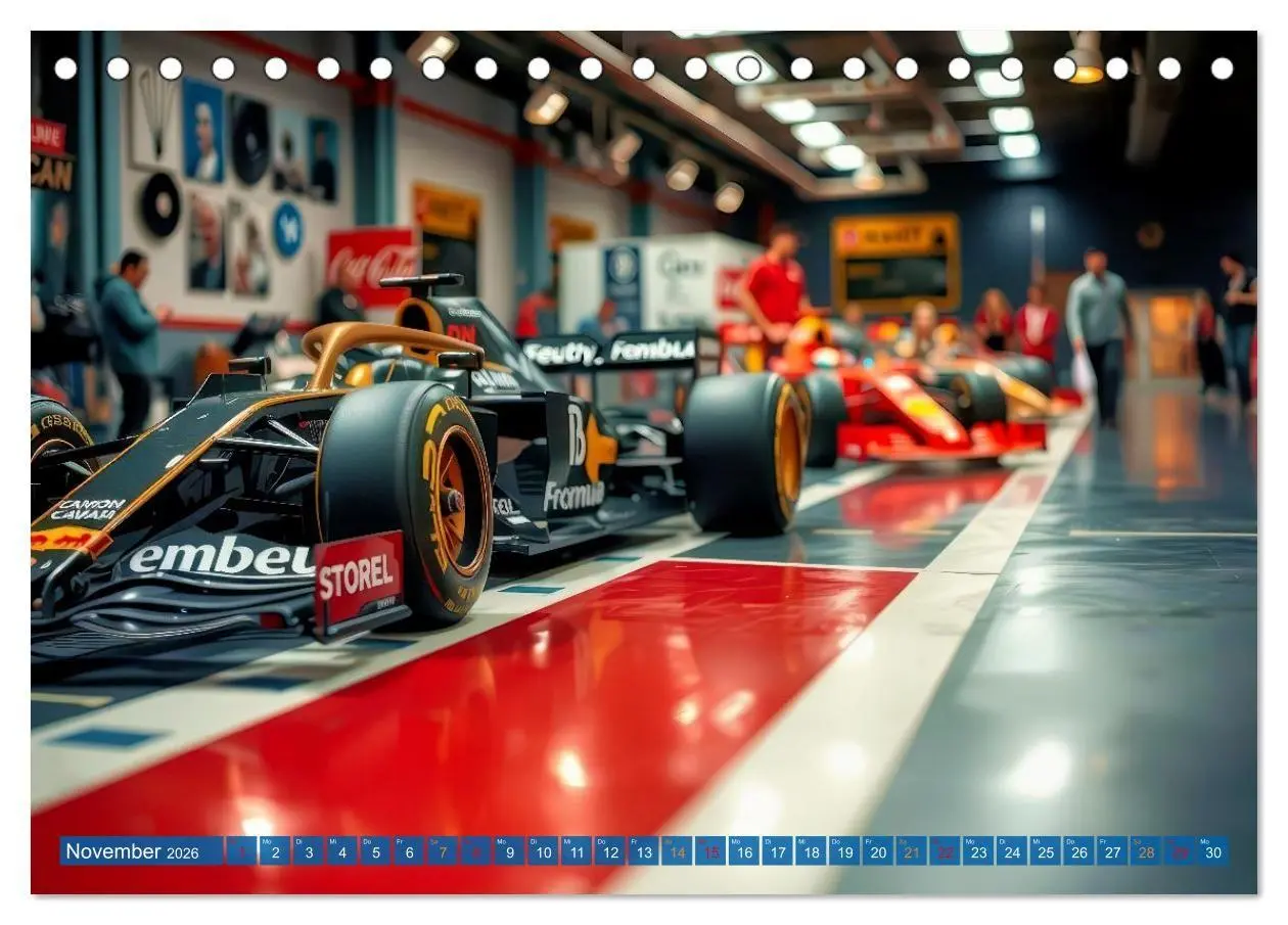 Bild: 9783516726176 | Formel 1 Boxenstopp (Tischkalender 2026 DIN A5 quer), CALVENDO...