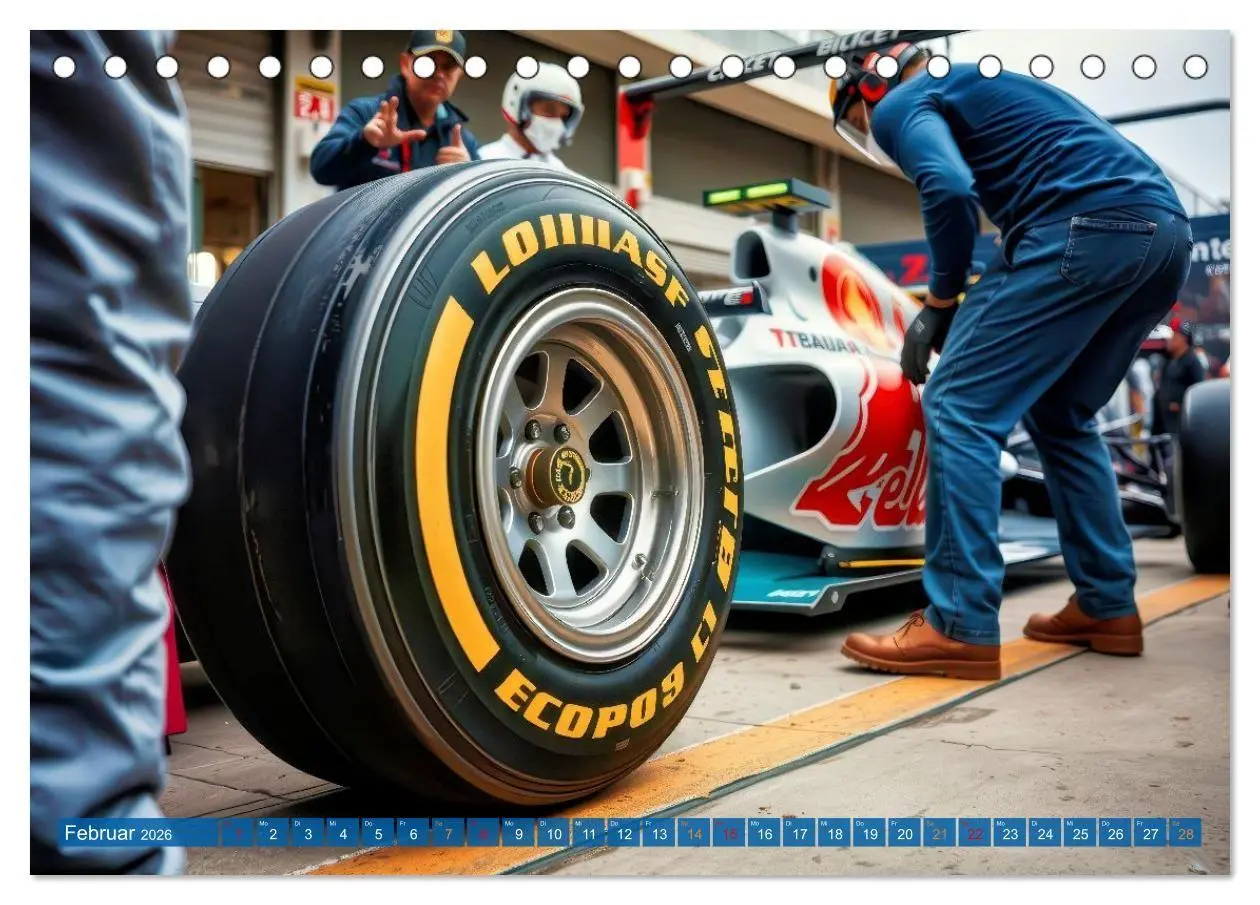 Bild: 9783516726176 | Formel 1 Boxenstopp (Tischkalender 2026 DIN A5 quer), CALVENDO...
