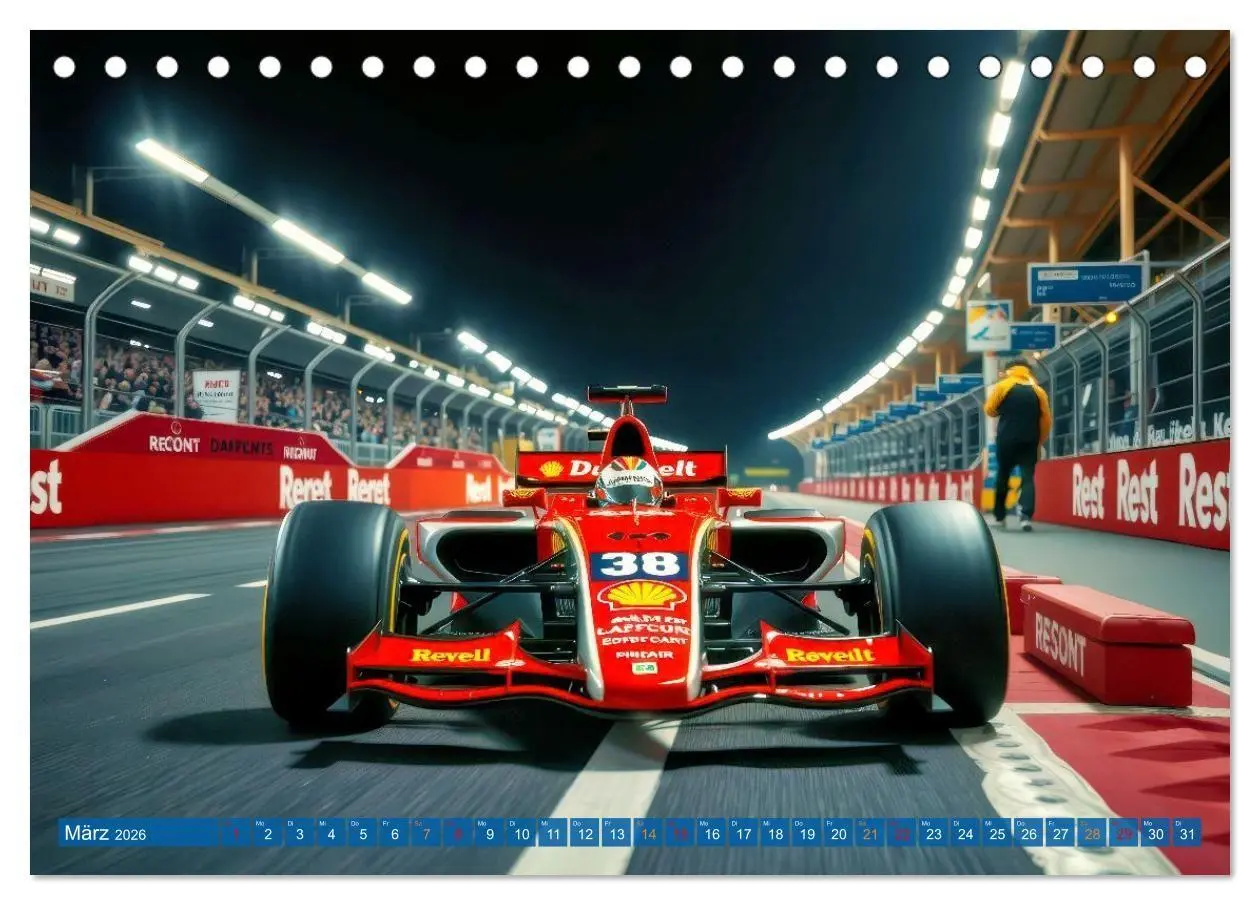 Bild: 9783516726176 | Formel 1 Boxenstopp (Tischkalender 2026 DIN A5 quer), CALVENDO...