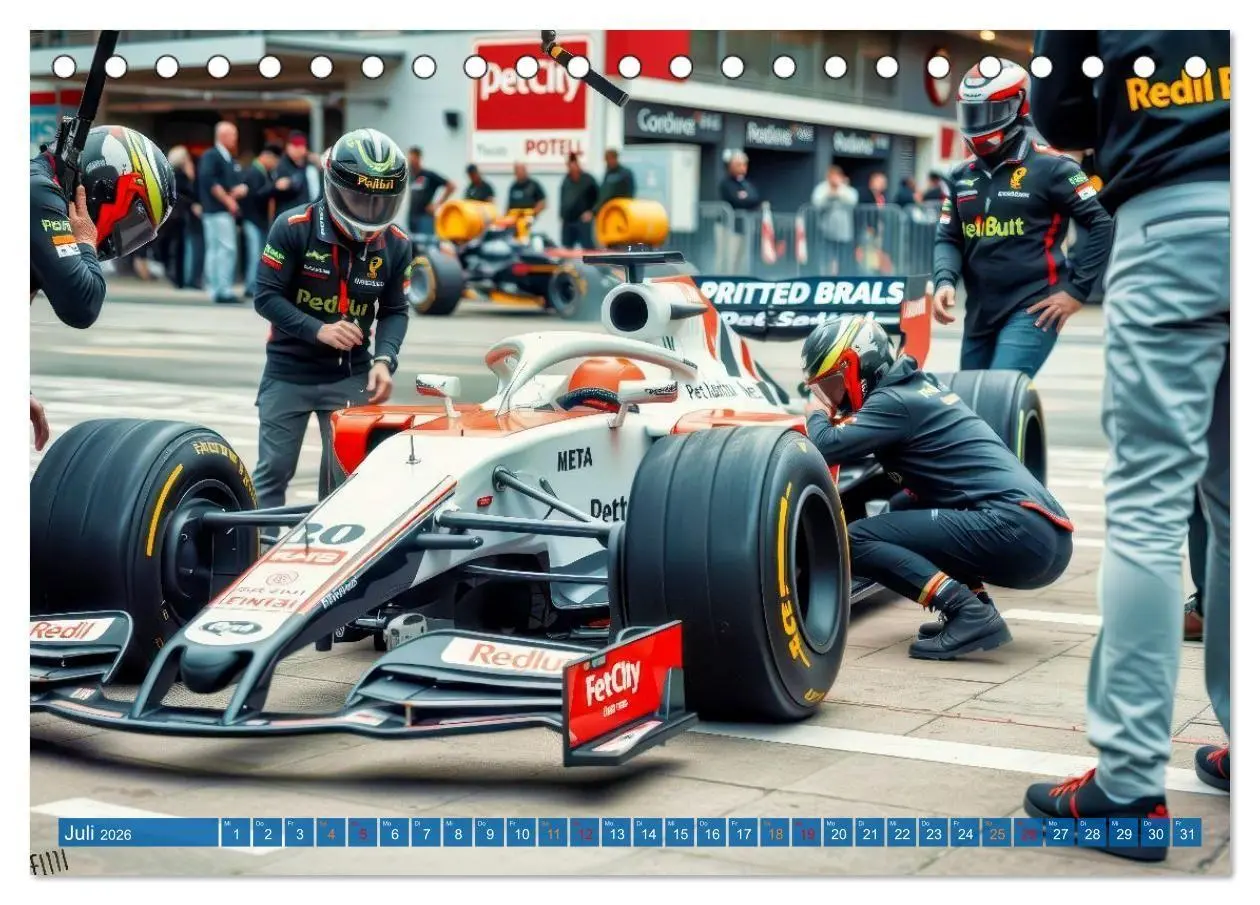 Bild: 9783516726176 | Formel 1 Boxenstopp (Tischkalender 2026 DIN A5 quer), CALVENDO...