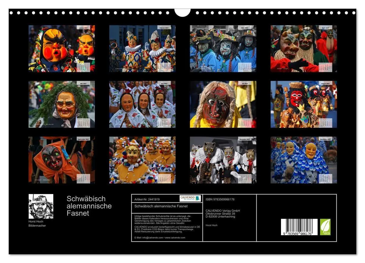 Bild: 9783569986176 | Schwäbisch alemannische Fasnet (Wandkalender 2027 DIN A3 quer),...
